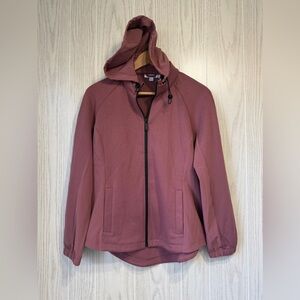 Chico’s Mauve Zip Front Hooded Athleisure Jacket Size 0 (US 4) LNC